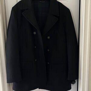 Classic Men Black Peacoat by Ralph Lauren.